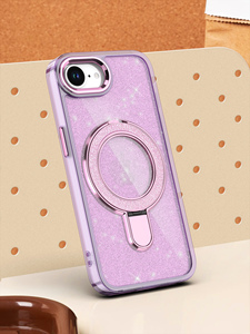 เคสโทรศัพท์แผ่นโลหะกลิตเตอร์สีต่างๆสำหรับ <span class=keywords><strong>iPhone</strong></span> 16 15 PROMAX plus <span class=keywords><strong>SE</strong></span> 2 <span class=keywords><strong>3</strong></span> 4เคสโทรศัพท์มีขาตั้งกันกระแทก - Product Image 4