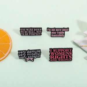 No lo siento por tu frágil masculinidad esmalte Pin cita feminista insignia joyería regalo para amigos al por mayor - Product Image 2