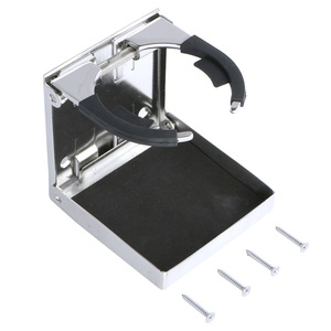 Porte-gobelet pliable en acier inoxydable, réglable, taille unique, 3-3,9 pouces, gain de place, pour bar à domicile, design minimaliste - Product Image 4