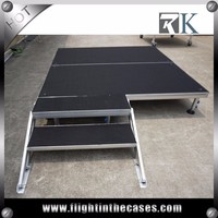 Service professionnel RK Scène mobile 1x1 m avec plate-forme de scène carrée et jambe de scène réglable Bon prix