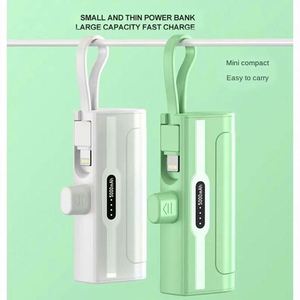 พาวเวอร์แบงค์พกพาขนาดเล็ก 5000mAh ชาร์จไร้สาย ชาร์จเร็ว แบตสำรองสำหรับโทรศัพท์มือถือ ใช้กลางแจ้ง กรณีฉุกเฉิน เดินทาง - Product Image 3