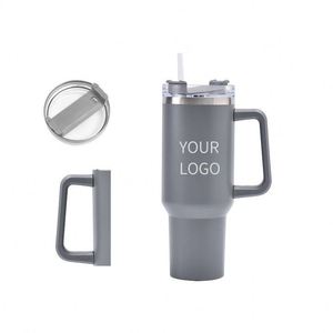 Vaso Térmico Personalizado con Logotipo de 40 Oz, Acero Inoxidable, Aislamiento al Vacío, Cobre, Taza de Viaje para Café con Asa - Product Image 2
