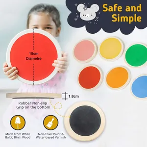 Xiair Montessori Toy Balance pietra di lancio in legno per bambini bambino scuola per bambini set di mobili per asilo nido giocattoli per bambini in legno - Product Image 3