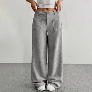 <span class=keywords><strong>Pantaloni</strong></span> Larghi in <span class=keywords><strong>Velluto</strong></span> <span class=keywords><strong>a</strong></span> <span class=keywords><strong>Coste</strong></span> Stile Europeo-Americano da <span class=keywords><strong>Donna</strong></span>, Nuovi, Casual, con Tasche, Design alla Moda, Abbigliamento Femminile - Product Image 5