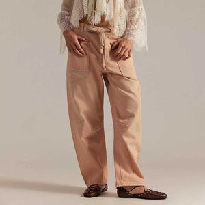 Novedades de Channel 2026, Jeans Moxie de Pierna Ancha con Cordón Ajustable, Cintura Media, Estilo Boyfriend, Patchwork, Pantalones Vaqueros Cortos - Product Image 5