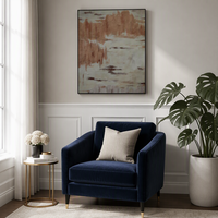 Décoration murale pour la maison, peinture sur toile abstraite moderne, peinte à la main, tons terreux, peinture en relief 3D faite à la main