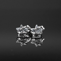 Pendientes de tuerca de cristal con estrella de cinco puntas elegantes, de acero inoxidable de alta calidad, modernos y lindos, con diseño de serpiente, a la moda