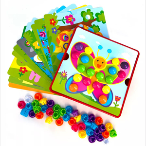 Giocattoli a mosaico <span class=keywords><strong>per</strong></span> bambini giocattoli educativi abbinati a colori peggboard mosaico Puzzle Montenssori mosaico <span class=keywords><strong>per</strong></span> bambini di 1 anno - Product Image 2