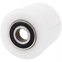Rouleau de charge en nylon blanc haute capacité, durable, 80x70 mm / 3,15"x2,76", avec roulements de précision étanches pour chariot à palettes / transpalette