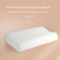 Conception de vague 3D non toxique certifiée OEM Oreiller à rebond lent Alignement de la colonne vertébrale Soutien du cou pour le remplissage en mousse à mémoire de forme pour sommeil profond-Vrac