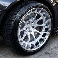 Jantes forgées chromées personnalisées en 2 parties, 18-24 pouces, 5x114.3/112/130 PCD, nouvelles en fibre de carbone, 25 mm ET pour Mercedes & Rolls Royce