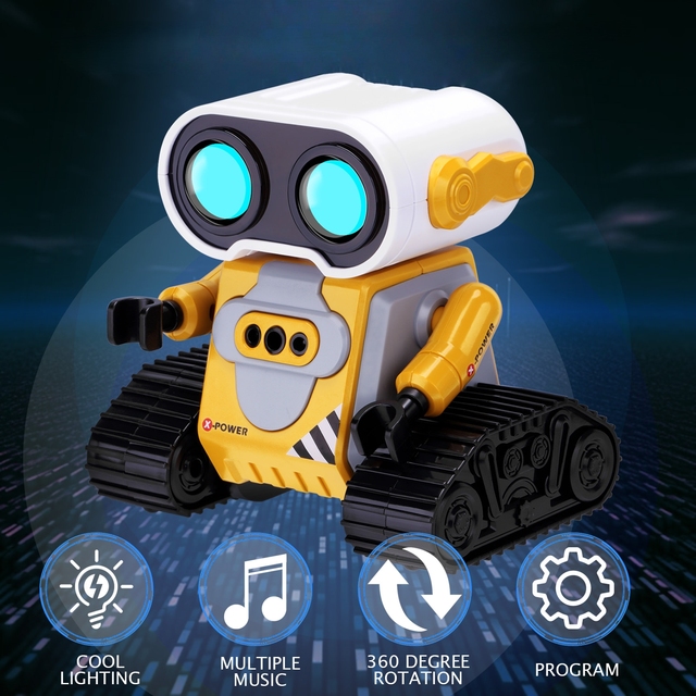 Flytec F02 Multifunctional Music Kids Toy Robots Electric Motor Robots Kits Remote Control Educational Robot Toy