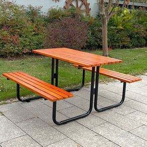 कम moq आधुनिक डिजाइन आउटडोर पैटियो सेट फोल्डेबल प्लास्टिक लकड़ी डाइनिंग टेबल और रेस्तरां या गार्डन फर्नीचर के लिए कुर्सियां - Product Image 5