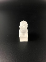 Statue de lion en verre sculpté à la main authentique chinoise, figurine, procédé de la cire perdue, Feng Shui, protecteur de la richesse, décoration de luxe pour la maison et le bureau