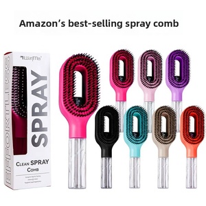 Peigne démêlant antistatique le plus vendu avec pulvérisation d'eau, massage du cuir chevelu, <span class=keywords><strong>brosse</strong></span> à atomisation et <span class=keywords><strong>brosse</strong></span> en nylon - Product Image 4