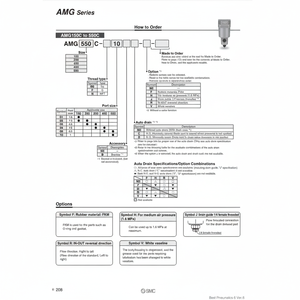 เครื่องกรองอากาศแบบนิวเมติก SMC AMG350C-04เครื่องแยกน้ำ - Product Image 1