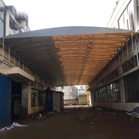 Tente pliante résistante au vent pour entrepôt logistique avec hauteur personnalisée et structure en tuyaux galvanisés