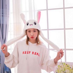 Chapeau de lapin coréen avec oreilles mobiles et gonflables, adorable casquette en peluche animée, mignonne et amusante - Product Image 6