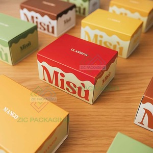 <span class=keywords><strong>Caja</strong></span> de Papel Deslizante Personalizada con Logotipo de Marca para Tiramisú, <span class=keywords><strong>Caja</strong></span> de Embalaje de Papel para Pastelería de Chocolate y Tiramisú - Product Image 5