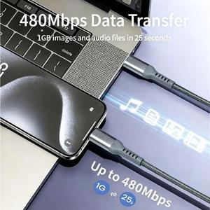 Cable Trenzado USB-C a Lightning con Certificación MFi de Carga Rápida de 20W y Transferencia de Datos de Alta Velocidad para iOS, Cobre Puro - Product Image 6