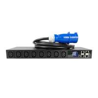 PDU intelligent horizontal de haute qualité 19 pouces, monophasé 16A 32A, 8 prises C13 C19