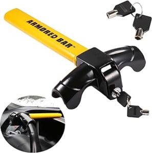 Merak L-02 T-Shape Car Steering Wheel Lock | High-Security Anti-Theft Device for Car, SUV, Truck