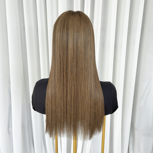 Perruque en cheveux humains avec dentelle frontale, brun moyen # Perruque Lace Frontal SBB - Product Image 2