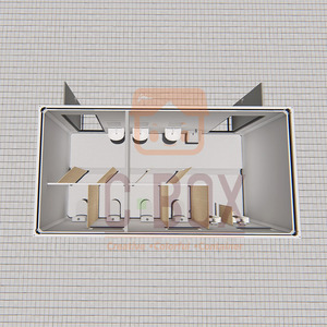 Cbox Toilettes mobiles préfabriquées en conteneur, portables, autoportantes, pour stockage public, nettoyables, unisexe, en EPS, pour extérieur - Product Image 5