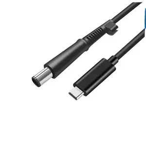 สายชาร์จอะแดปเตอร์สำหรับแล็ปท็อป18.5V-20V 65W USB-C PD Type-C เป็น DC สำหรับ HP 7.4*5.0mm