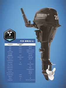 Động cơ ngoài borda Yamabisi 20hp 4 thì khởi động điện điều khiển từ xa, tham khảo động cơ thuyền 4 thì 20hp - Product Image 2