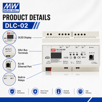 Pengontrol Multi-master MEANWELL DLC-02 DALI-2 2 Saluran dengan Catu Daya DALI Terintegrasi & 4 Relay Modbus TCP/IP