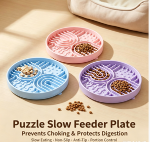 Gamelle anti-renversement de qualité alimentaire pour animaux de compagnie, avec design <span class=keywords><strong>labyrinthe</strong></span> pour une alimentation lente, et ventouse puissante pour l'alimentation quotidienne des petits animaux. - Product Image 4