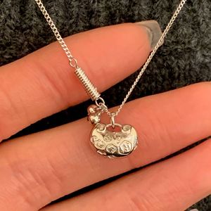 Collier pendentif boule florale en argent pur S925, nouveau style chinois, broderie de boule florale creuse avec perle de niche - Product Image 3