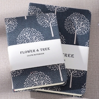 Carnet à spirales en toile à feuilles mobiles avec couverture en tissu PU, journal étudiant, couverture rigide épaisse, cadeau