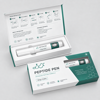 Caja de embalaje de papel con ventana para cartuchos de péptidos de 3 ml, venta al por mayor de la empresa de impresión de Guangzhou