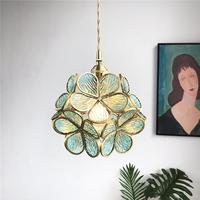 Lampu Gantung LED Tembaga Motif Bunga Vintage Prancis dengan Garansi 3 Tahun untuk Kamar Tidur, Kedai Kopi, Ruang Makan