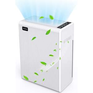 Purificateur d'air Mooka 350 M/H avec filtre HEPA H13, portable, pour grandes pièces, usage domestique, alimenté par batterie - Product Image 1