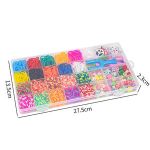 Per bambini e ragazze regali di compleanno bracciale con fascia di gomma Kit per bambini arte fai da te Kit di fasce colorate con elastico - Product Image 3