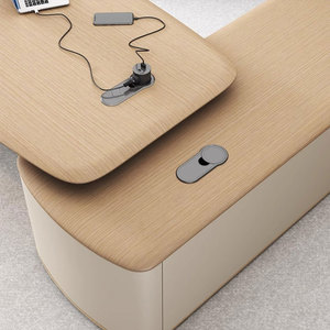 Bureau de direction modulaire de luxe Liyu en forme de L, mobilier de bureau robuste pour la maison et le bureau du patron - Product Image 3