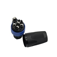 Adaptateur de prise de haut-parleur 4 broches, prise audio/vidéo, broche en cuivre, verrouillage, connecteur Speakon mâle 4 pôles, compatible avec Neutrik NLT4FXX