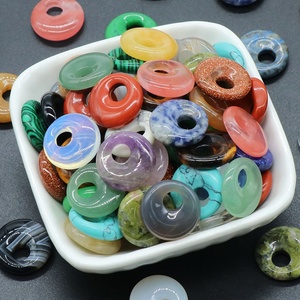 18mm Healing Agate <strong>Jade</strong> Crystal Donut Pendant Natural Gemstone Large Hole Ring Vintage Jewelry Necklace Accessories <strong>Stone</strong> Beads - Product Image 4