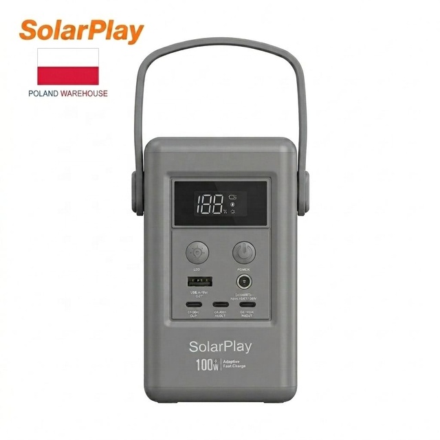 100W Portable Power Station 96.2Wh Capacity with 100W PD Fast Charge and Solar Input for Travel Camping