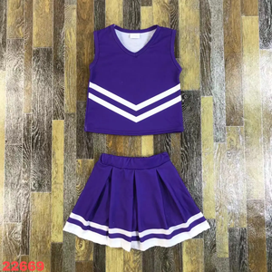 En stock, 6 couleurs, vêtements de sport sans manches, ensemble deux pièces pour filles, uniforme de cheerleading, ensembles de yoga pour enfants - Product Image 6