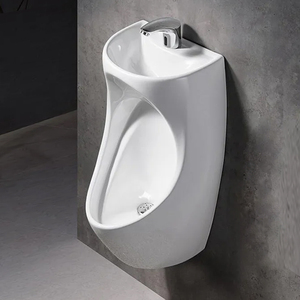 <span class=keywords><strong>Urinoir</strong></span> compact à capteur pour 2 personnes, avec lavabo intégré pour ablutions, station de lavage WC, émaillé multicolore - Product Image 2
