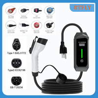 欧洲标准 16A 3.5kw 快速充电站家用型 1 电动汽车便携式充电器，带 5-15P NEMA 插头
