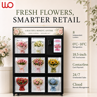 Distributeur automatique de fleurs fraîches réfrigéré à 8 portes avec écran tactile intelligent pour centres commerciaux, hôtels et fleuristes