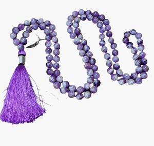 Améthyste supérieure Jap Mala améliore l'équilibre de la méditation Les chakras gagnent la concentration spirituelle et favorisent la guérison énergétique intérieure - Product Image 3