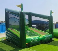 Jeu de golf gonflable d'intérieur et d'extérieur pour le putting, défi de cible de putting pour événements sportifs et location d'activités scolaires