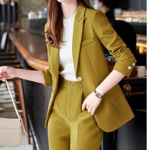 S-4XL Nuevo Traje Profesional de Manga Larga para Mujer Conjunto Formal de 2 Piezas con Pantalón Blazer para Damas - Product Image 5