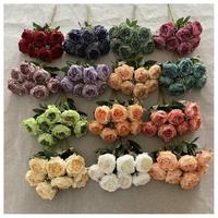 Plante artificielle pistil pour fleurs artificielles en pot bleu une couleur pour événement fausses fleurs décoration pour les mariages